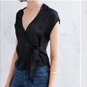 UO Silk wrap top